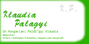 klaudia palagyi business card